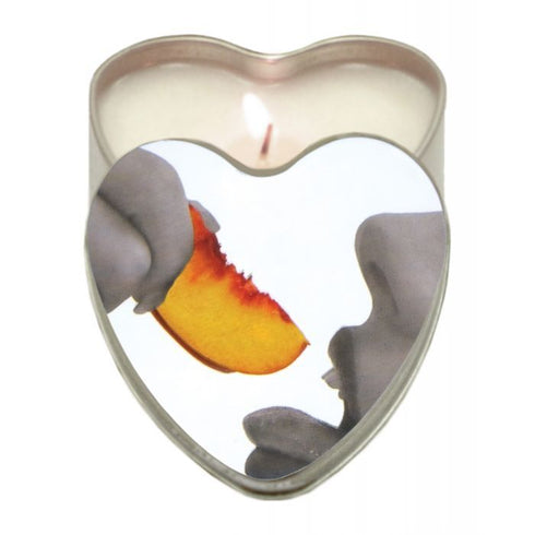 Earthly Body Hemp Edible Candle Heart Tin Peach